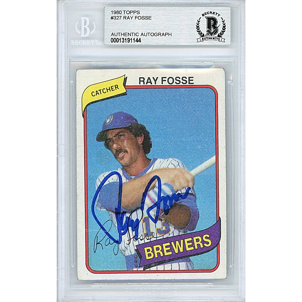 Ray Fosse Milwaukee Brewers Signed 1980 Topps Baseball Card Beckett Autographed